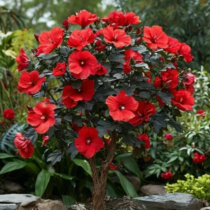 Гибискус Миднайт Роуз купить по цене от 269р. в интернет-магазине «Посадика» с доставкой почтой в в Нижний Ломове и по всей России – [изображение №1].